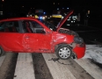 Krimi - Zrážka dvoch áut v Michalovciach. Vodičku ochránili airbagy - 2.jpg
