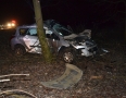 Krimi - Desivá nehoda pred Michalovcami: Vodič vrazil do stromu - 1.jpg