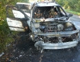 Krimi - Pri Michalovciach zhorelo auto. Horieť začalo počas jazdy - P1270215.JPG