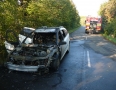Krimi - Pri Michalovciach zhorelo auto. Horieť začalo počas jazdy - P1270216.JPG